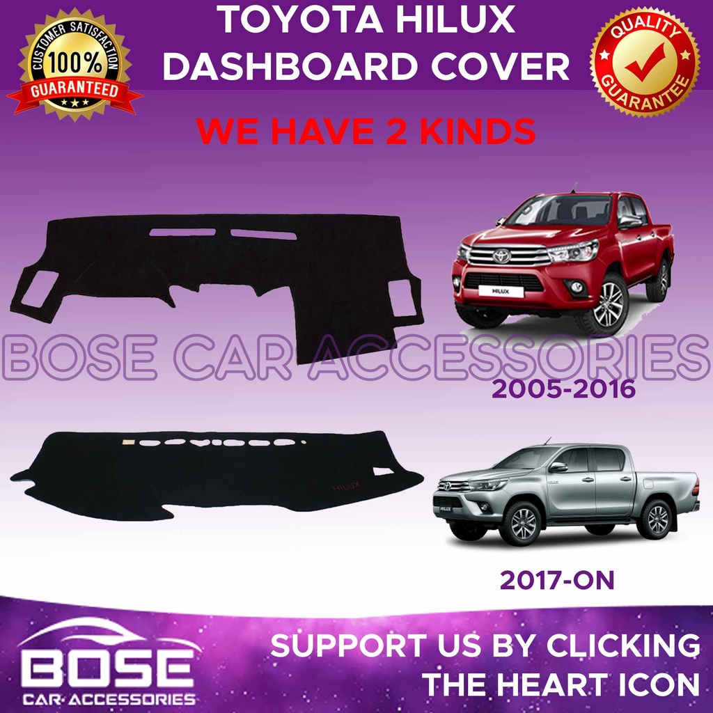 Dashboard Cover for Toyota Hilux Revo Vigo/Conquest 2005 2020 Dashmat