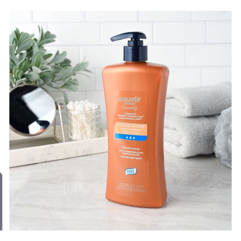 Equate Beauty Cocoa Butter Conditioning Skin Lotion, 20.3 fl oz