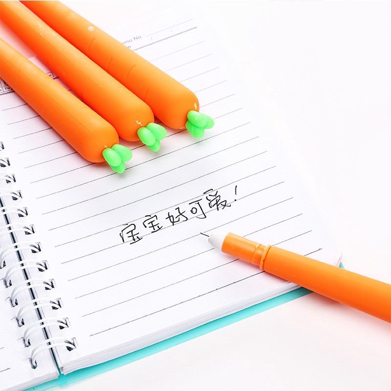 1pc Carrot Ink Gel Pen Cartoon Pens for School Writing Office | Shopee ...