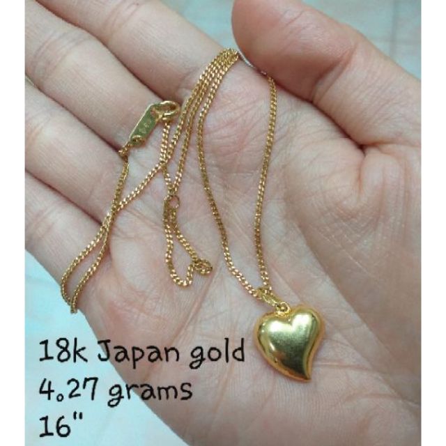 18K Japan Gold 2-Way Heart Necklace yourtailor.in