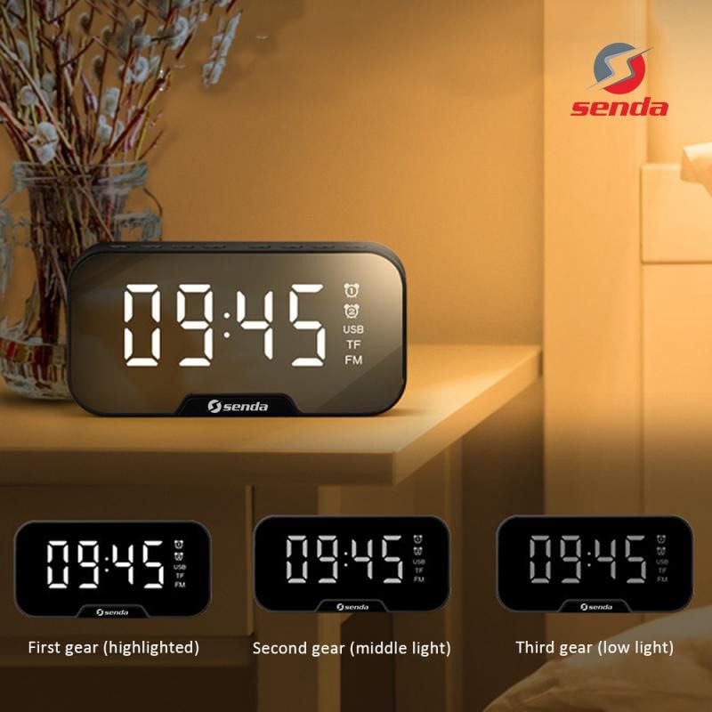 Senda Mini Digital Alarm Clock Audio Bluetooth Speaker With FM Radio ...