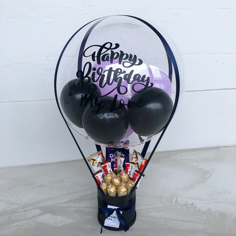 Jumbo Falloon - Hot Air Balloon Bloom Box Bouquet Ferrero Rocher ...