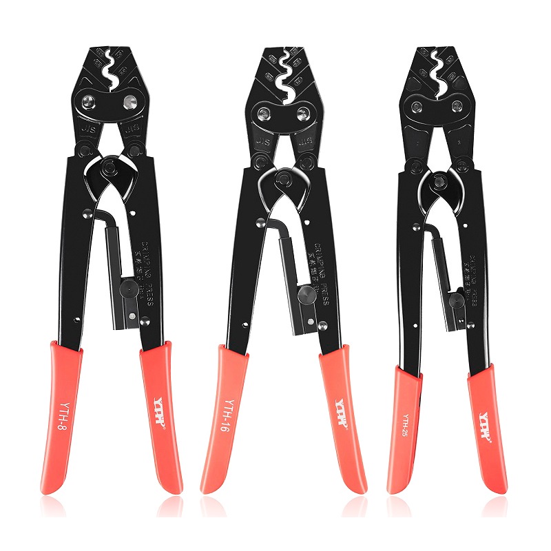 YTH-8 YTH-16 Crimping Pliers Cable Lug Crimper Tool Bare Terminal Hand ...