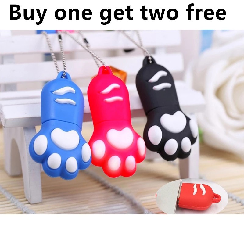 High speed Creative cat claw 2TB USB flash drive rubber 8g 16GB 32GB ...