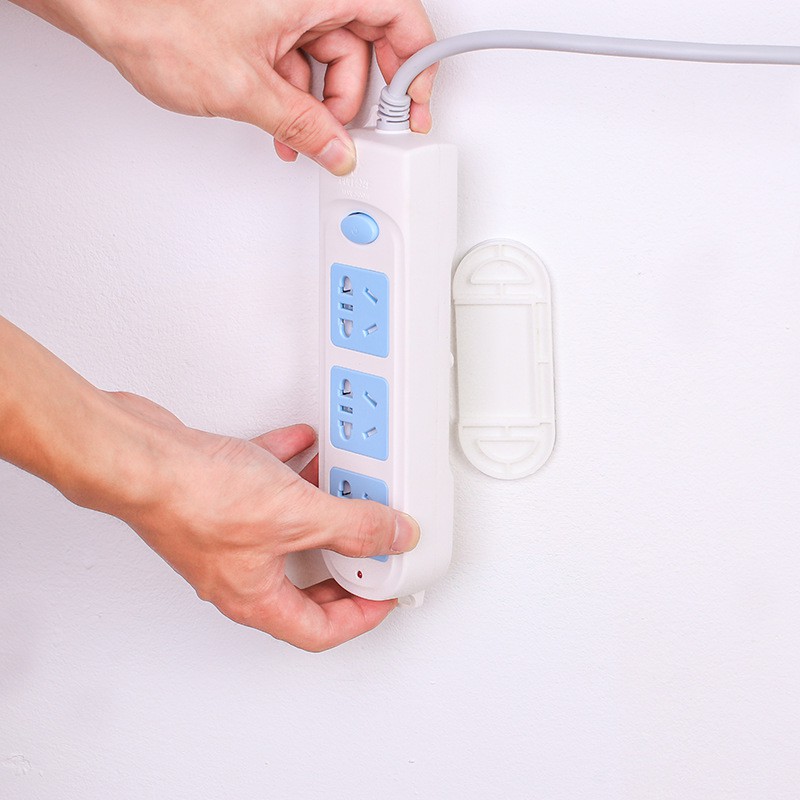 Self Adhesive Power Strip Fixator PunchFree WallMounted Power Strip