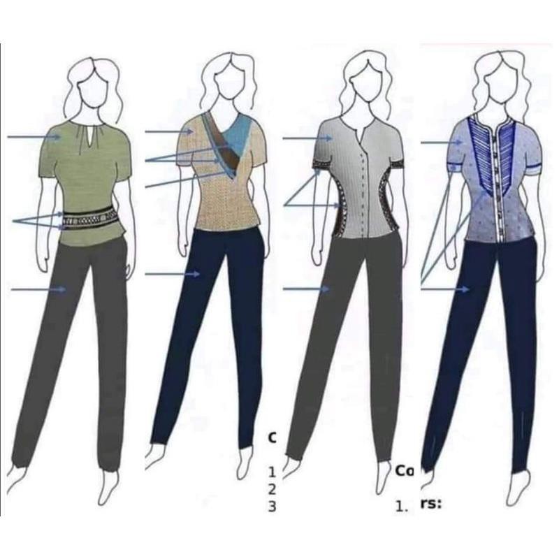 Traditional Wear Teacher's Uniform (4sets Monday to Thursday) Female