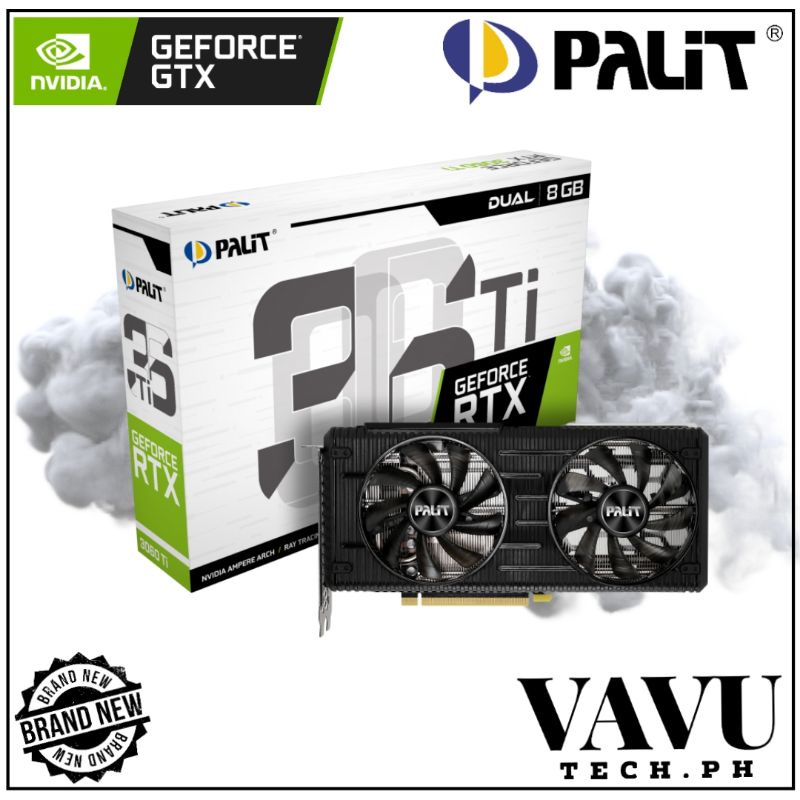 Nvidia Geforce Palit RTX 3060 Ti Dual 8GB GDDR6 (RGB) Video Graphics Card