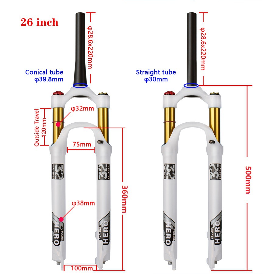 Fork for 26 inch mountain bike sale