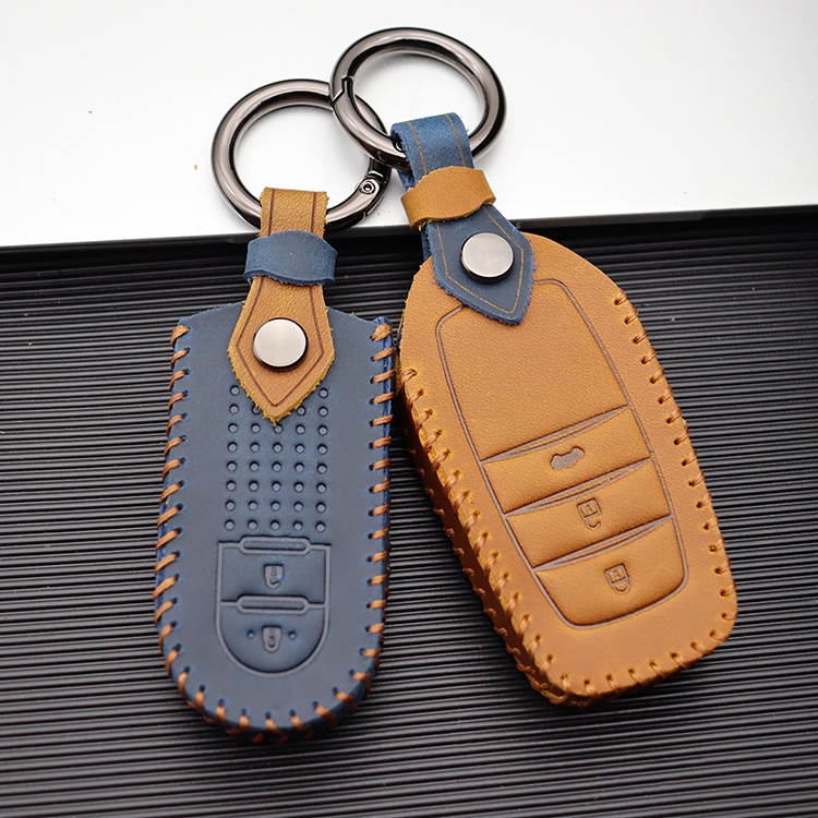Leather Car Key Case For Toyota Myvi Axia Aruz Alza Key Cover 2021 2020 ...