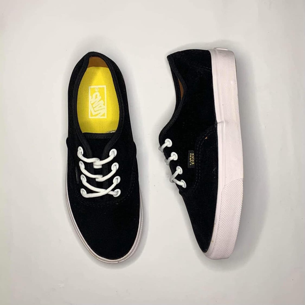 Black and yellow slip hotsell on vans