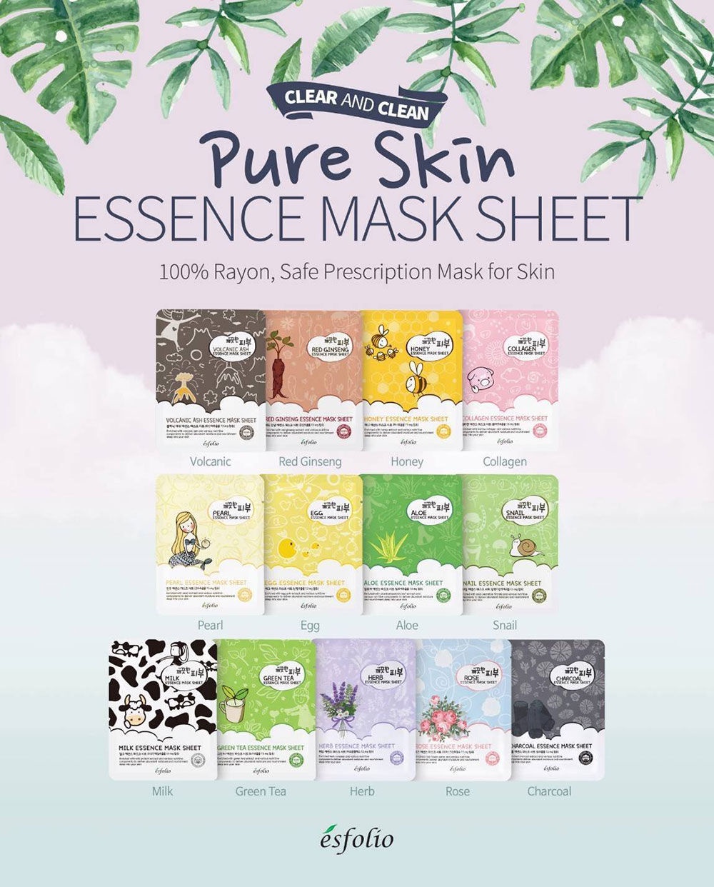Esfolio Pure Skin Essence Mask Sheet 25ml. Face Sheet. | Shopee Philippines