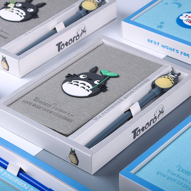 Cute Totoro Doraemon Set Gift Box Cute Cartoon Student Notepad Office ...