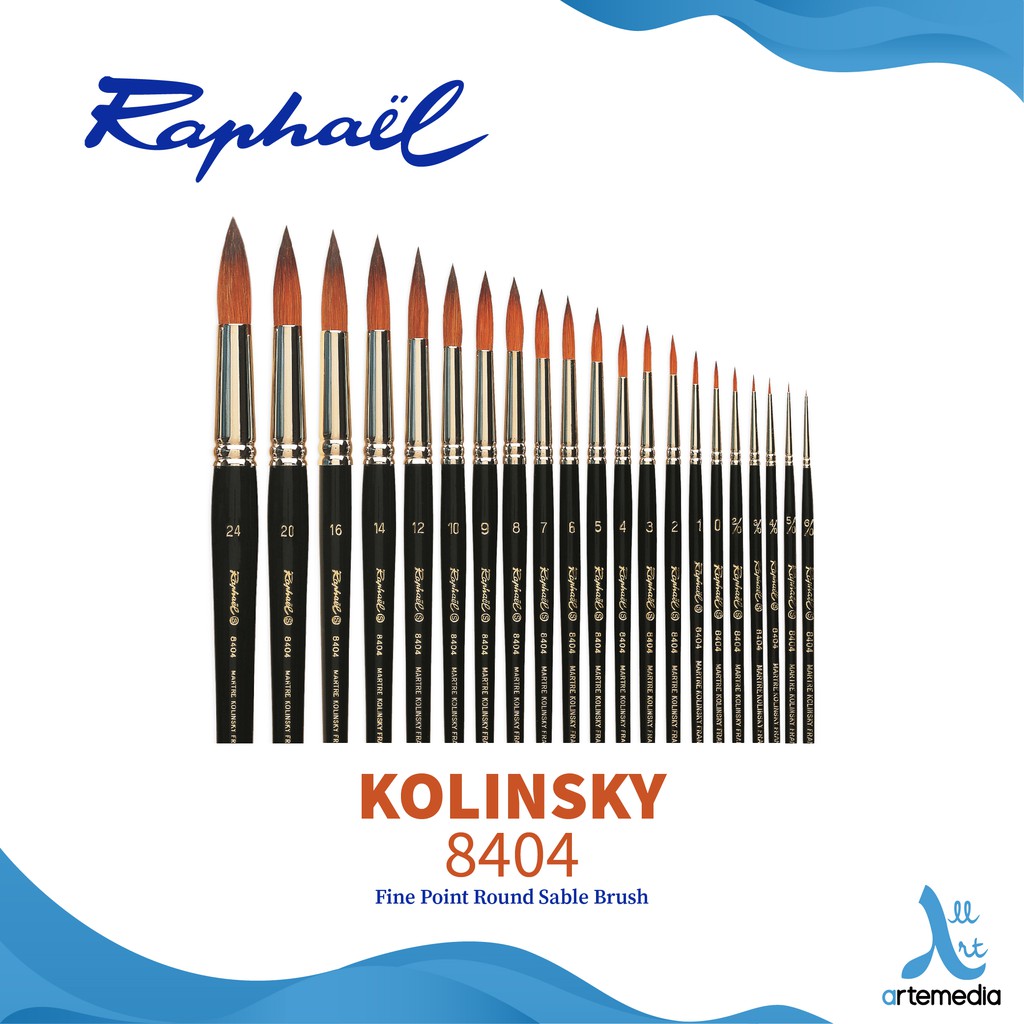 Raphael 8404 Fine Point Round Kolinsky Sable Brush - 01/02 | Shopee ...