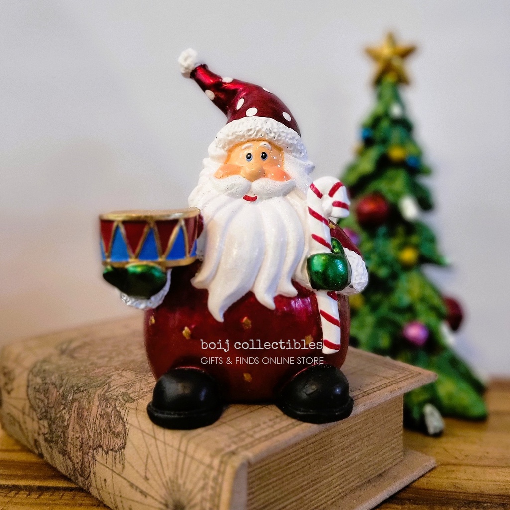 Musical Fat Wizard Santa Claus Figurines Height: 5.75 inches | Shopee ...