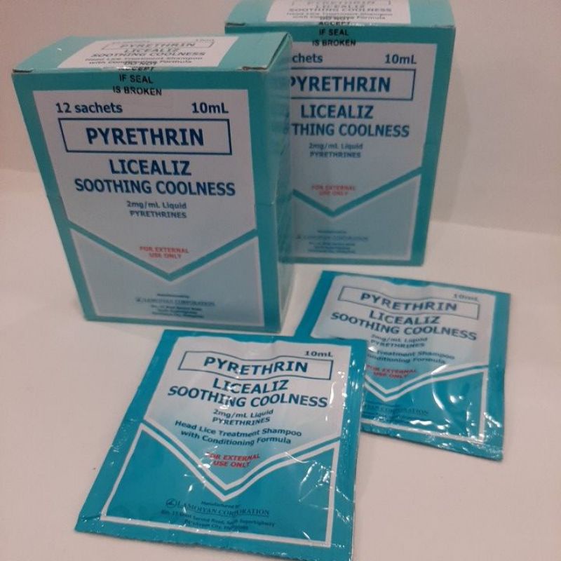 Licealiz Shampoo Sachet 10ml Per Piece Head Lice Removal Shopee