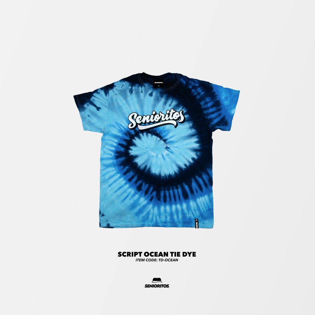 Senioritos® Script Ocean Tie Dye | Tshirt | Unisex | Men | Women ...