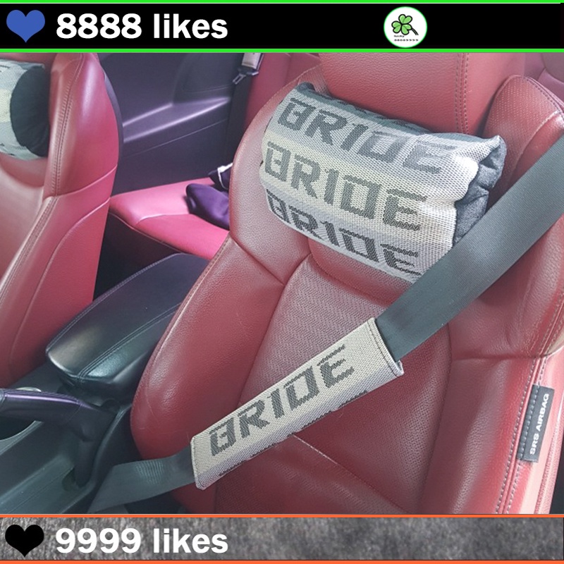 JDM Style BRIDE Neck Pillow Fabric Gradation Car Seat Support Headrest ...