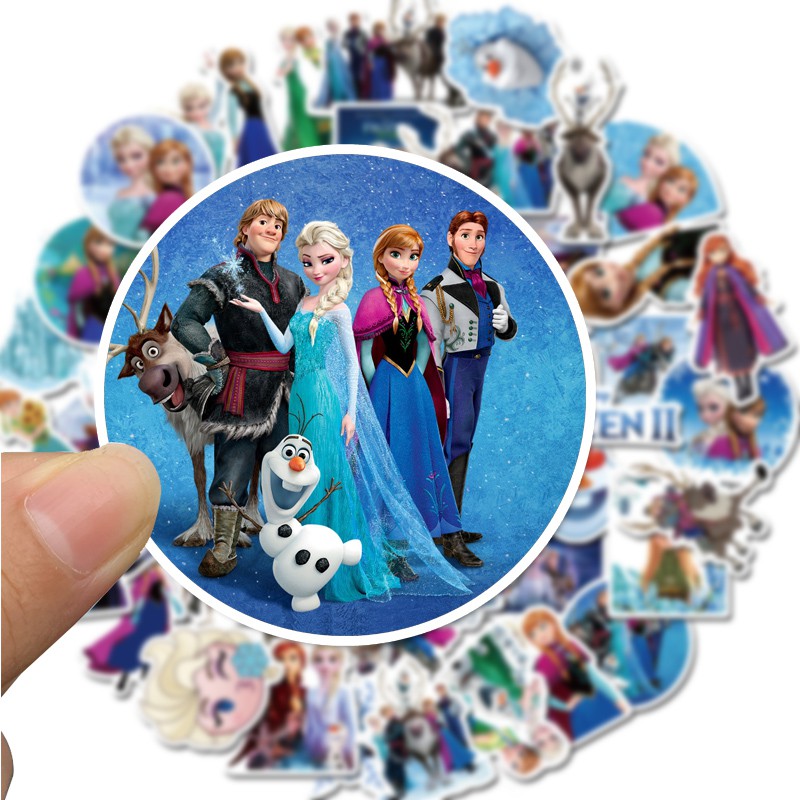 50PCS Frozen Two Waterproof Sticker Skateboarding Snowboard Retro Vinyl ...