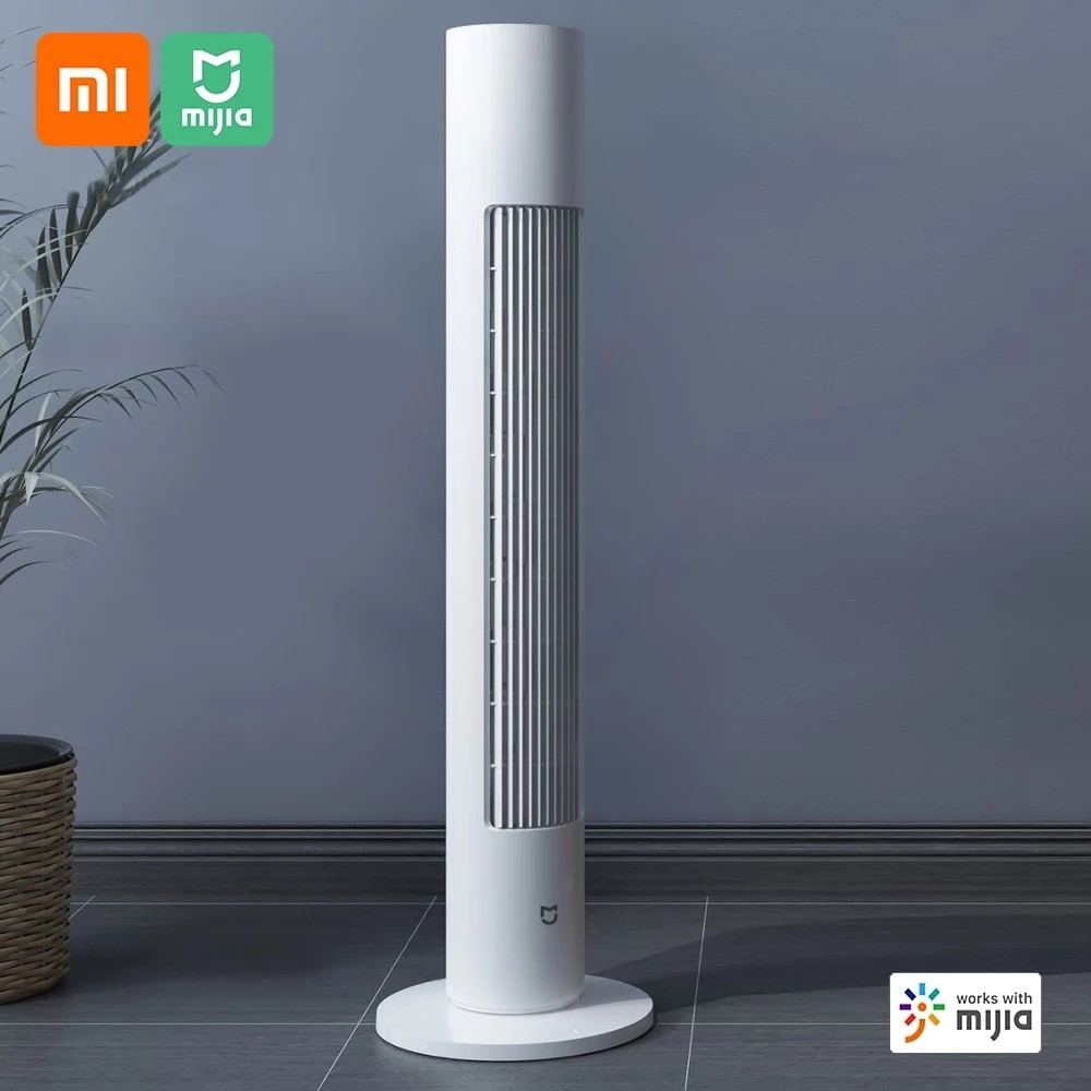 Xiaomi Mijia-DC Inverter Tower Fan, Bladeless Fan, Remote Control APP,  Wide-angle Wind, Natural, No | Shopee Philippines