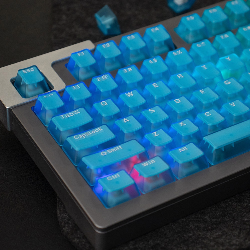 132 Keys Transparent Keycap OEM Profile ABS Double Shot Compatible with ...