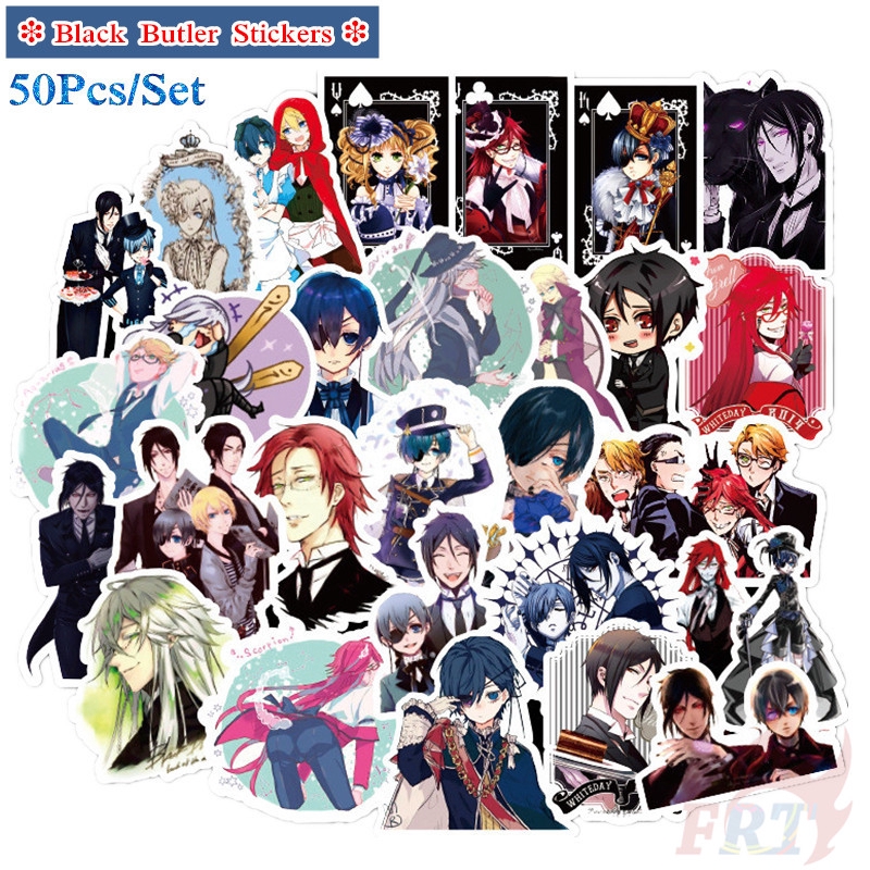 Black Butler Series 03 Stickers 50Pcs/Set Ciel Sebastian Waterproof DIY ...