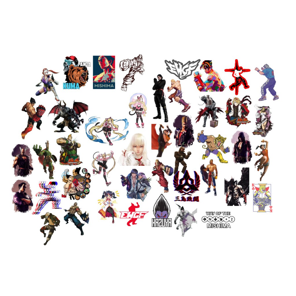 40Pcs Tekken Vinyl Stickers Waterproof | Shopee Philippines