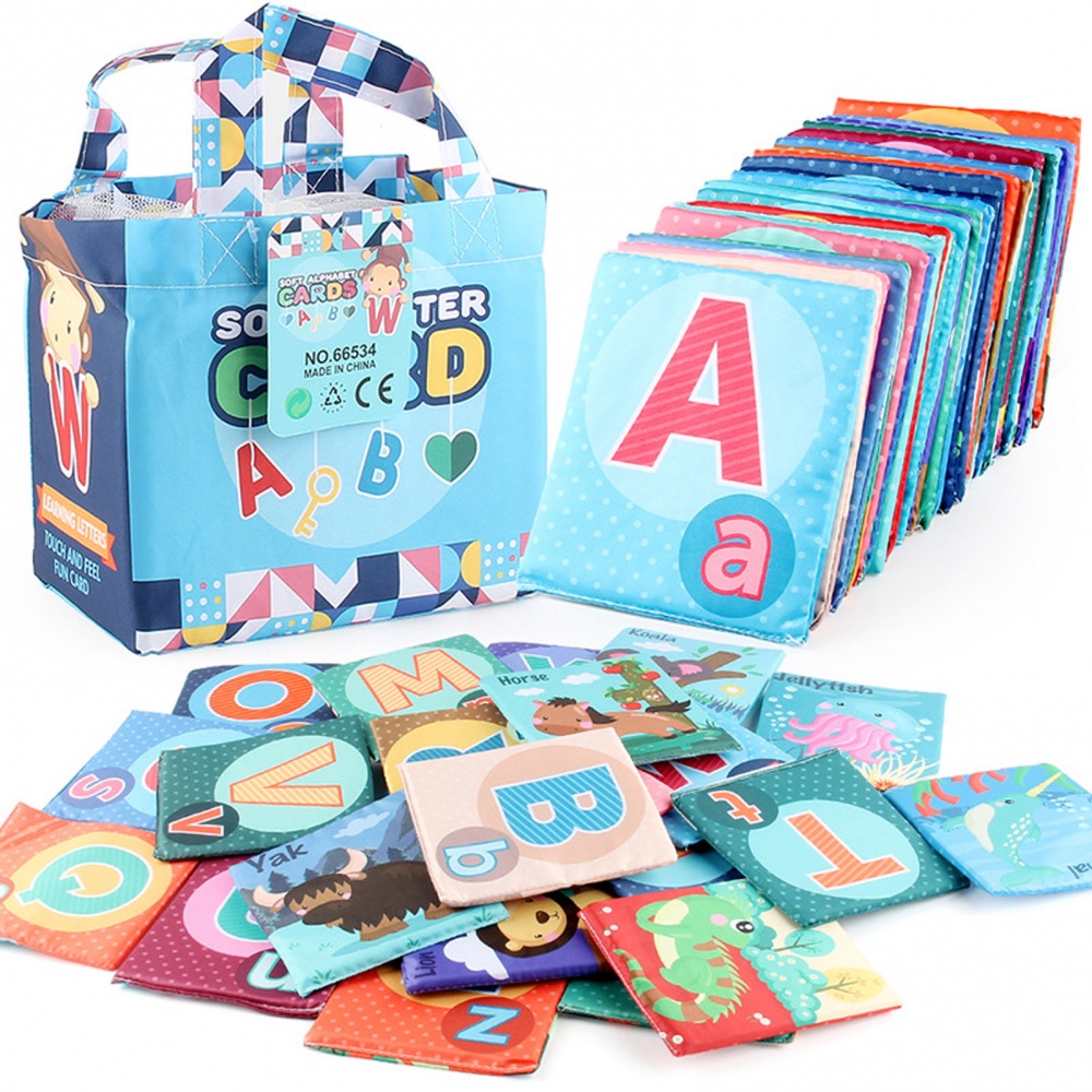 Hilimer Baby Soft Alphabet Cards Toys Zoo Series 26pcs ABC Soft ...