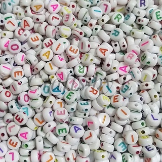 Cheap 50Pcs 6mm Acrylic Loose Beads Square Shape Letter Alphabet Beads For  Jewelry Making DIY Handmade Charms Bracelet