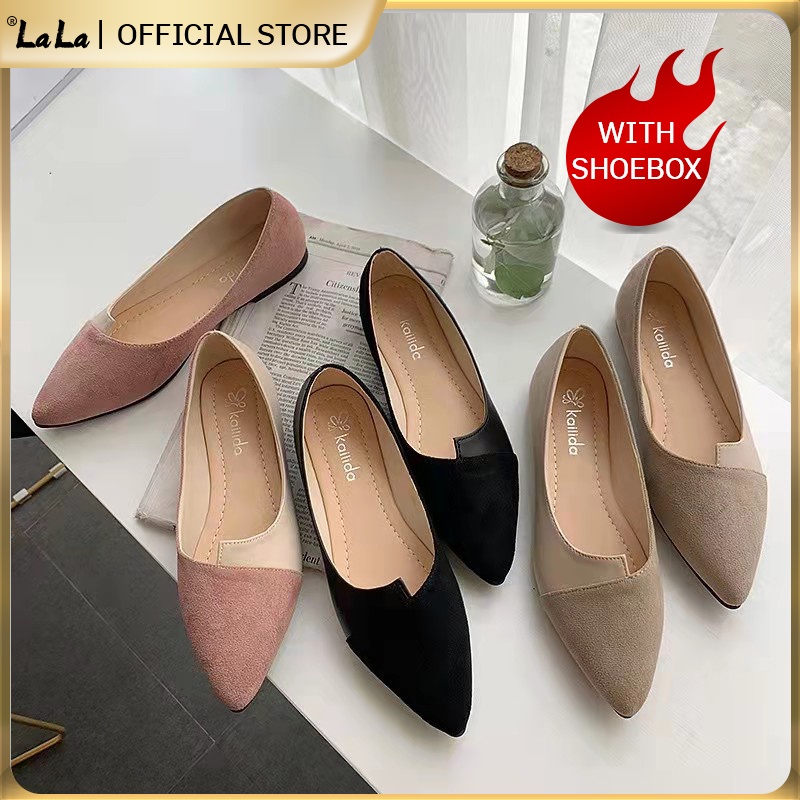 【LaLa】New best seller Almond-toe pointed Casual Loafer Shoes For Women ...