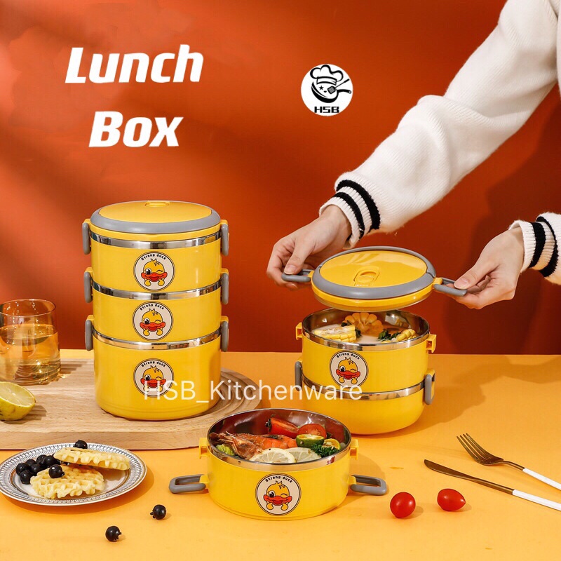 High Quality Lunch box Food Warmer Stainless Steel 2 Layer Lunch Box
