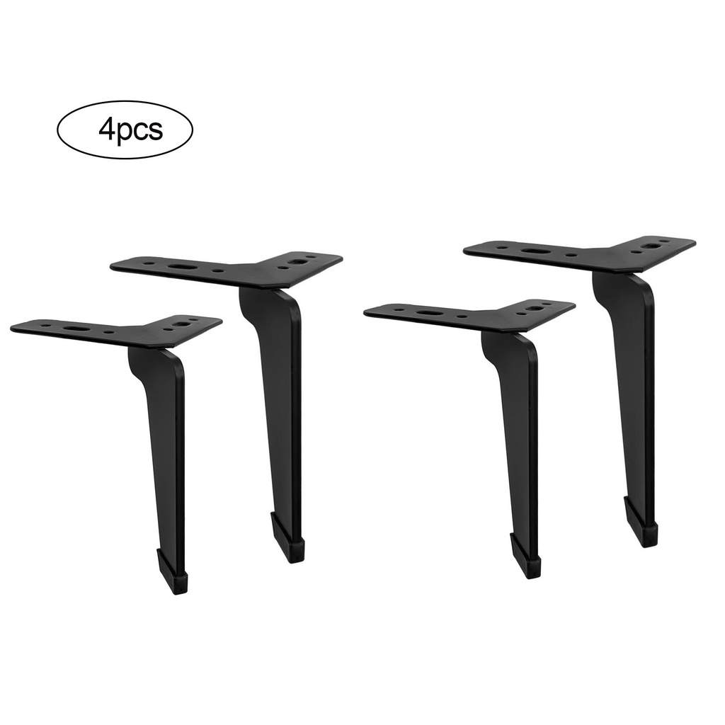 Furniture Legs Set of 4 Black Metal Sofa Legs Triangle Feet MidCentury Modern Replacement Feet