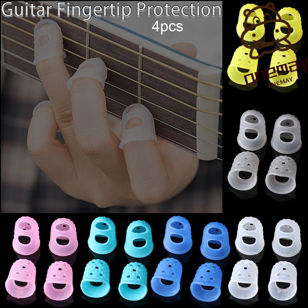 MAYSHOW 4pcs/set XS/S/M/L/XL Guitar Fingertip Protection 6 Colors ...