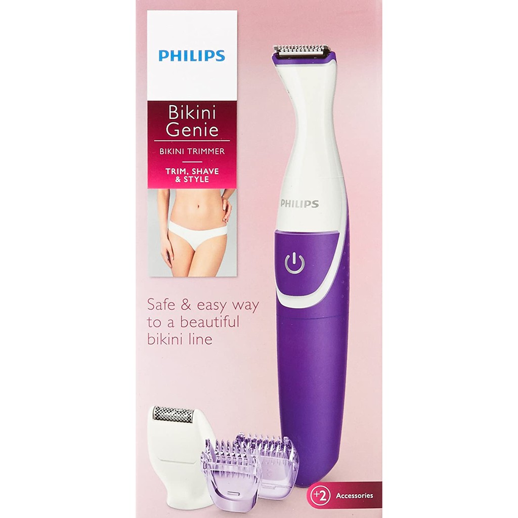 Philips Beauty BikiniGenie Cordless Bikini Trimmer for Women, Showerproof Hair Removal, BRT383