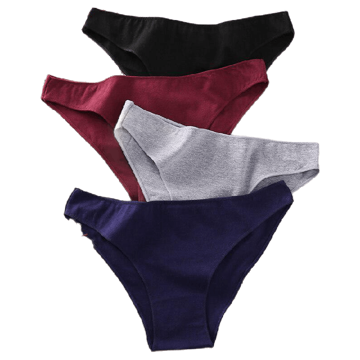 Cutebyte Women Cotton Panty Comfortable Underwear Solid Color Brief Plus Size Female Underpants
