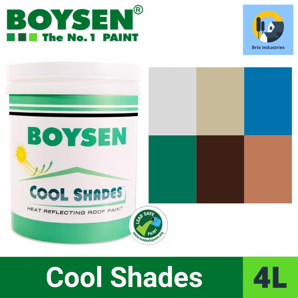 Boysen Cool Shades Roof Paint 4 Liters (Gallon) Heat Reflecting Roof