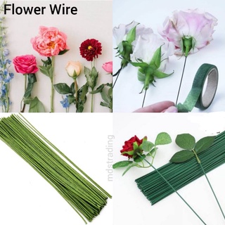 100pcs Artificial Bouquet Accessories Floral Wire Stems Wreath Making  Flower DIY Flower Craft Iron Wire Glue