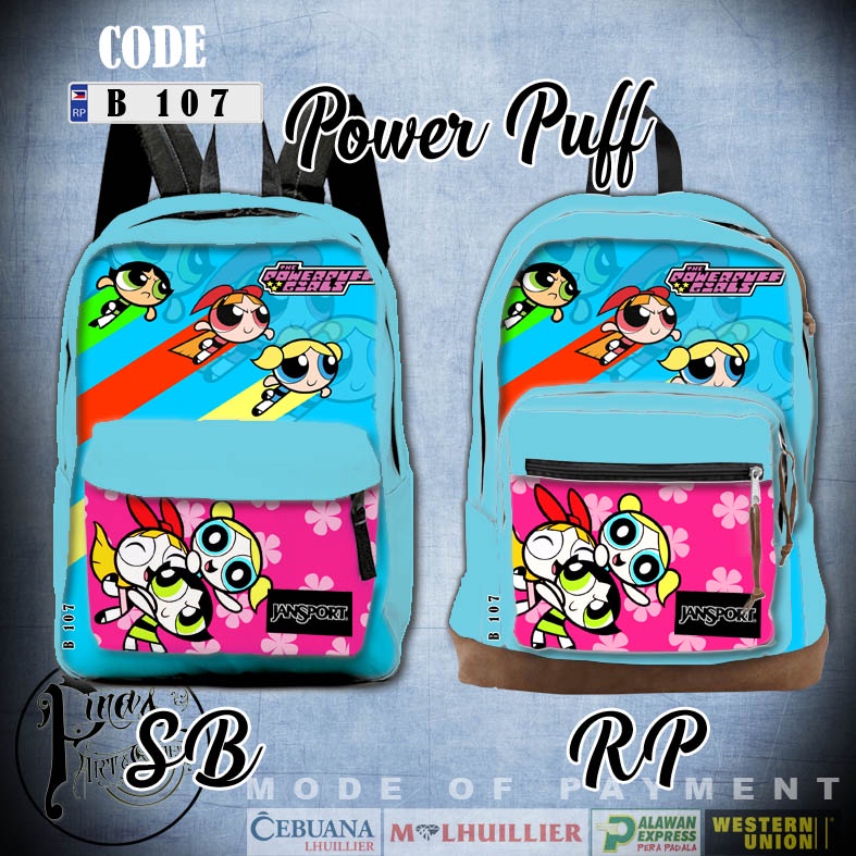 Gawang Bataan Backpack DIGITAL POWERPUFF GIRLS POWER RANGER POOH ...