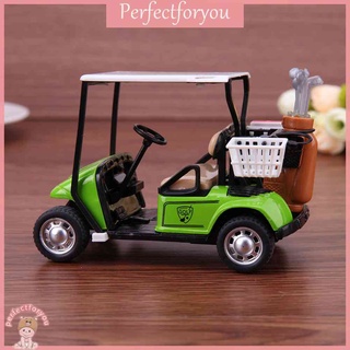 New 1:20 Scale Mini Alloy Pull Back Golf Cart with Clubs Diecast Model  Vehicle Playset