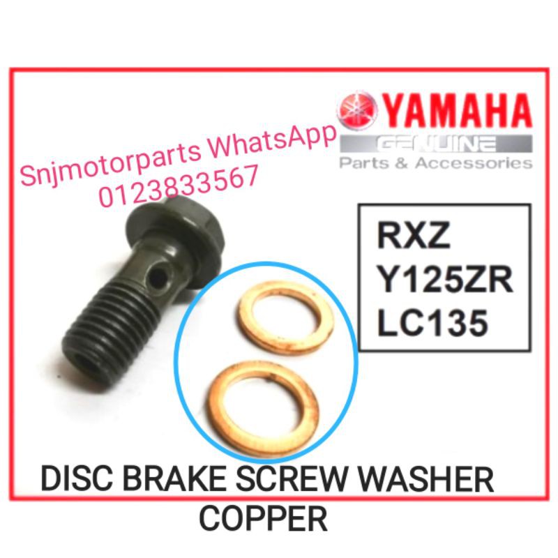 RXZ LC135 Y125Z SRL110 Y15ZR DISC BRAKE HOSE SCREW WASHER (COPPER ...