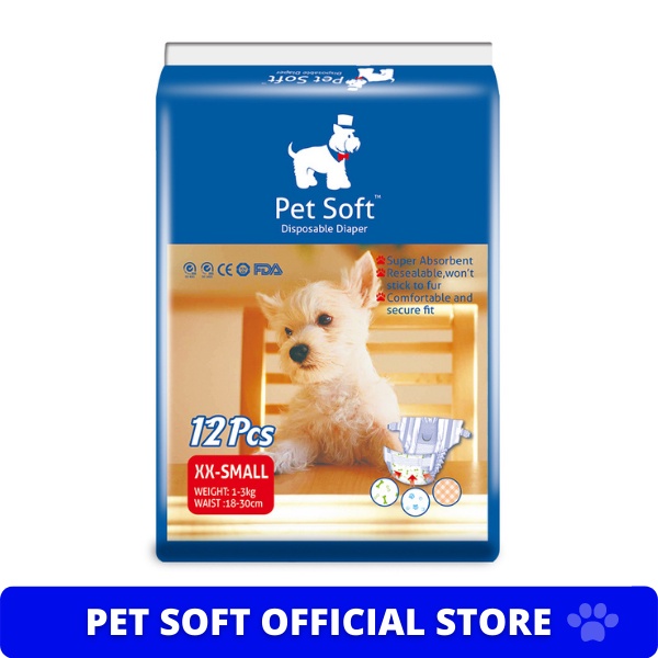 Pet Soft Philippines Soft Disposable Dog Diaper 12 Pieces Per Pack ...