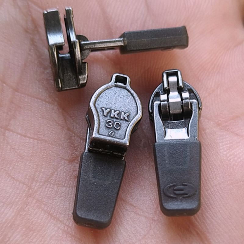 10-100 pcs Zipper Head Bag Metal Pouch No.3 Inverted WP Rubber Head YKK ...