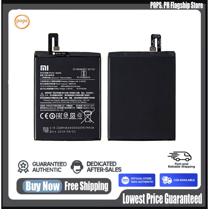 Xiaomi Bm4e Battery For Xiaomi Pocophone F1 Battery Shopee Philippines 0186