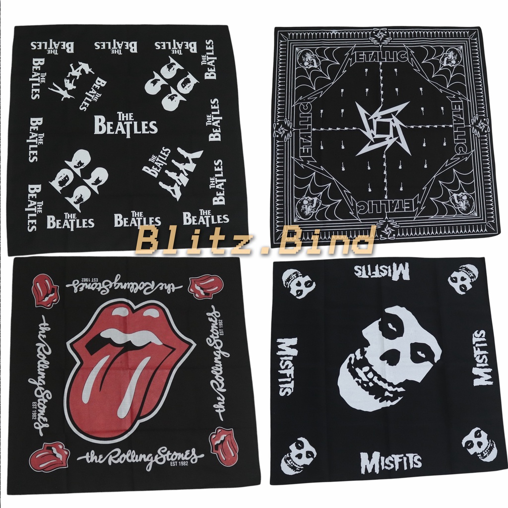 Slayer Bandanascraf Motif Misfitthe Beatlesrolling Stonesmisfitthe Bratlesmetalica 7973