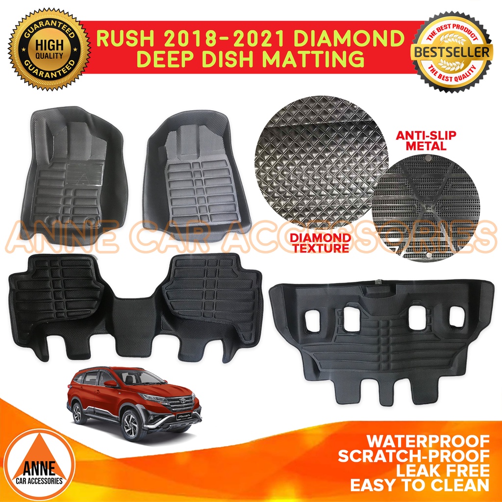 New Arrival 5D Diamond Car Deep Dish Matting for Toyota Rush 2018