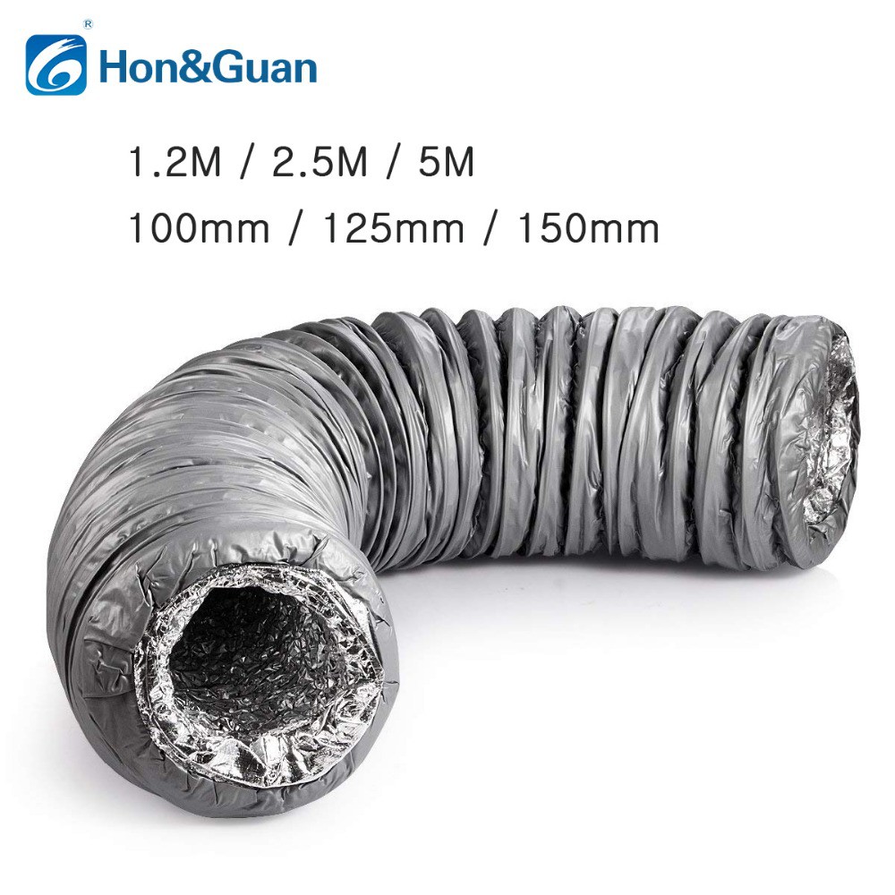 Hon&Guan Exhaust Pipe Silencer Low Noise Flexible Vent Ventilation Hose ...