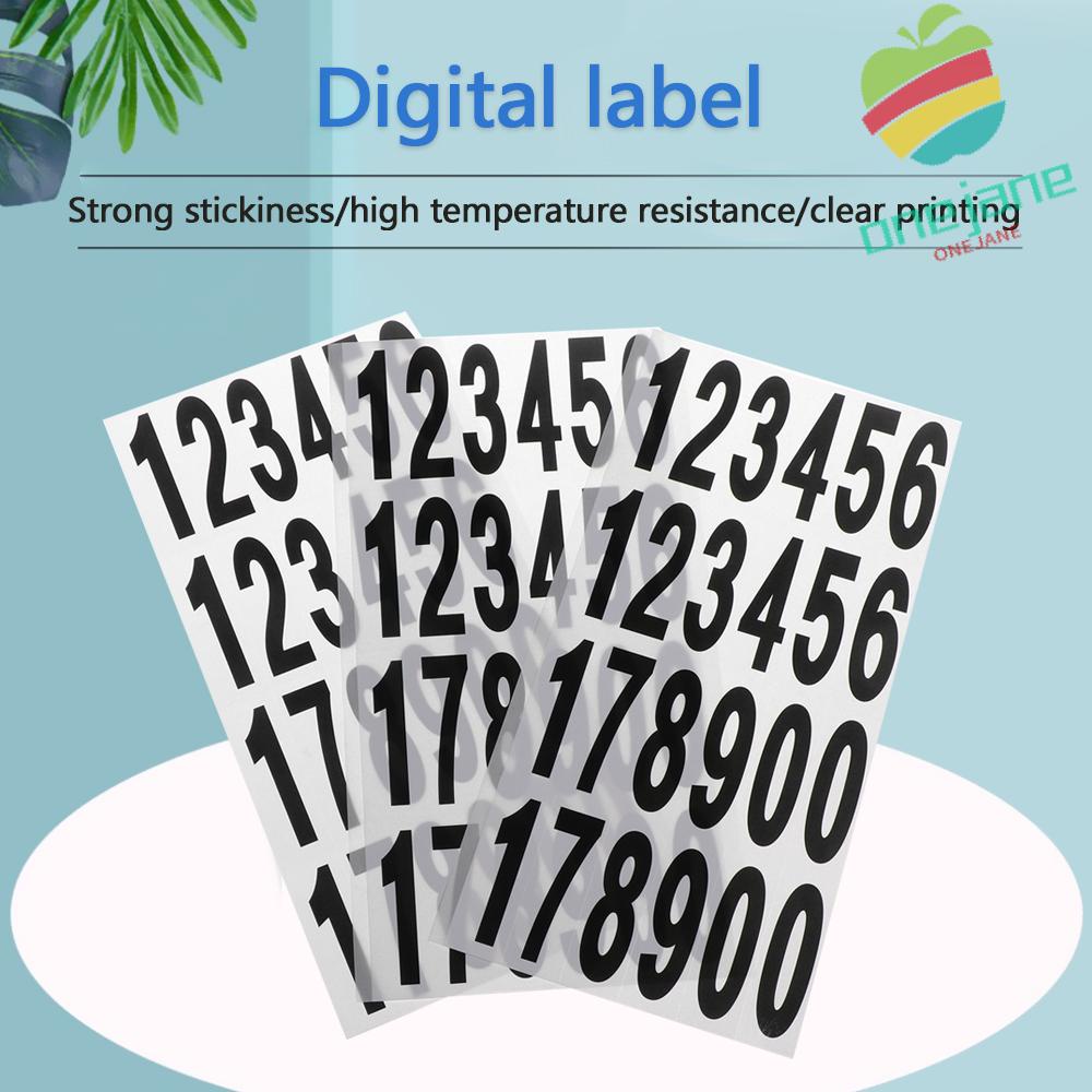 JANE 10 Sheets/bag New Tags Self adhesive Mailbox Numbers Label ...