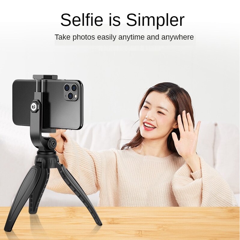 Mini tripod, mobile phone holder and camera tripod, mobile phone stand with  360-degree rotating - Main Image