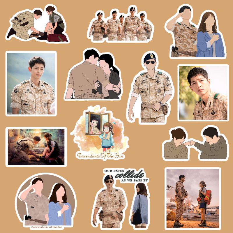 Descendants of the Sun Yoo Si Jin/Song Joong Ki Sticker for Sale by  costcobaguette