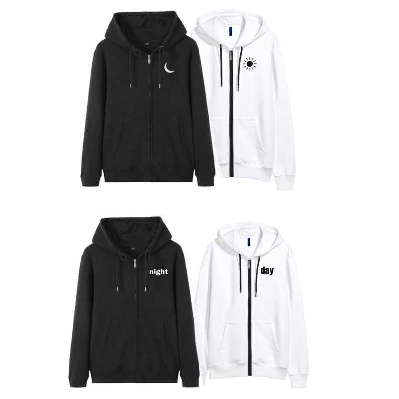 Sun Moon Night Day Hoodie jacket with zipper | Shopee Philippines