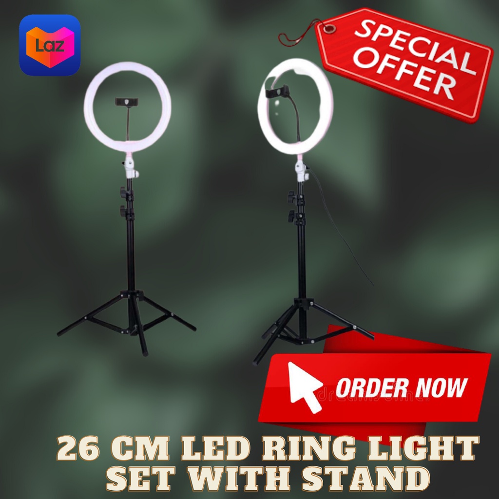 26 CM LED RING LIGHT SET WITH STAND LED Ring Light 10" with Tripod